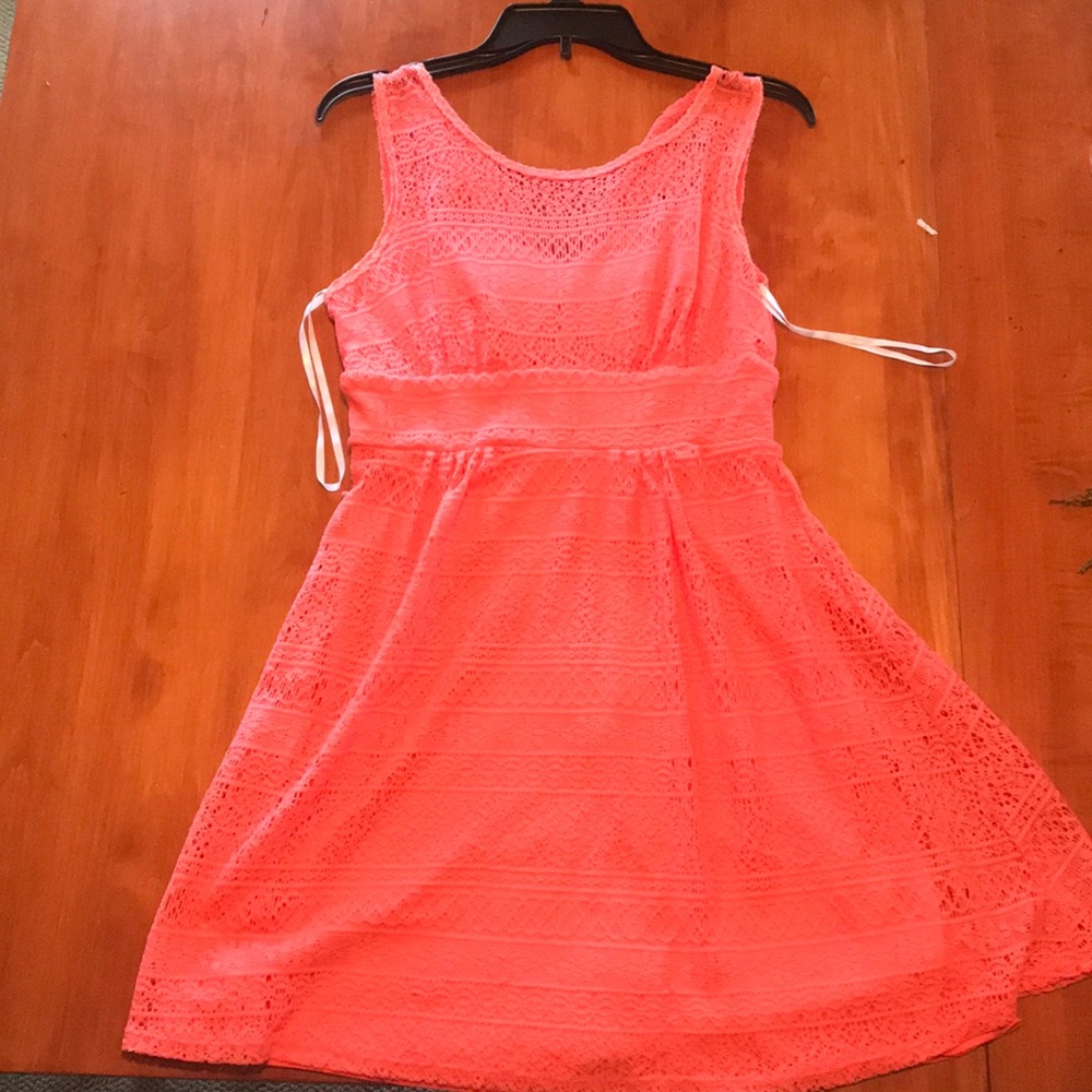 Bright coral dress from dress barn
